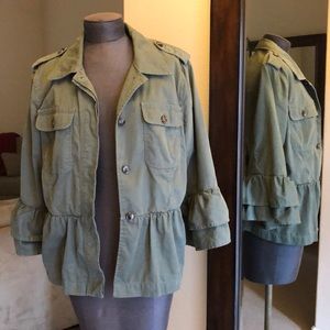 Banana Republic Khaki Belle Sleeve Jacket